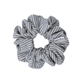 Grey Stripes Jersey Scrunchie