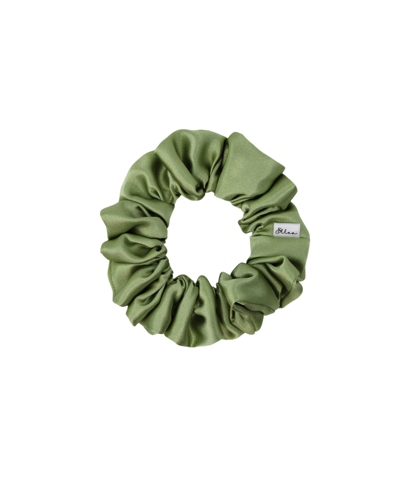 Mint Shiny Satin Scrunchie
