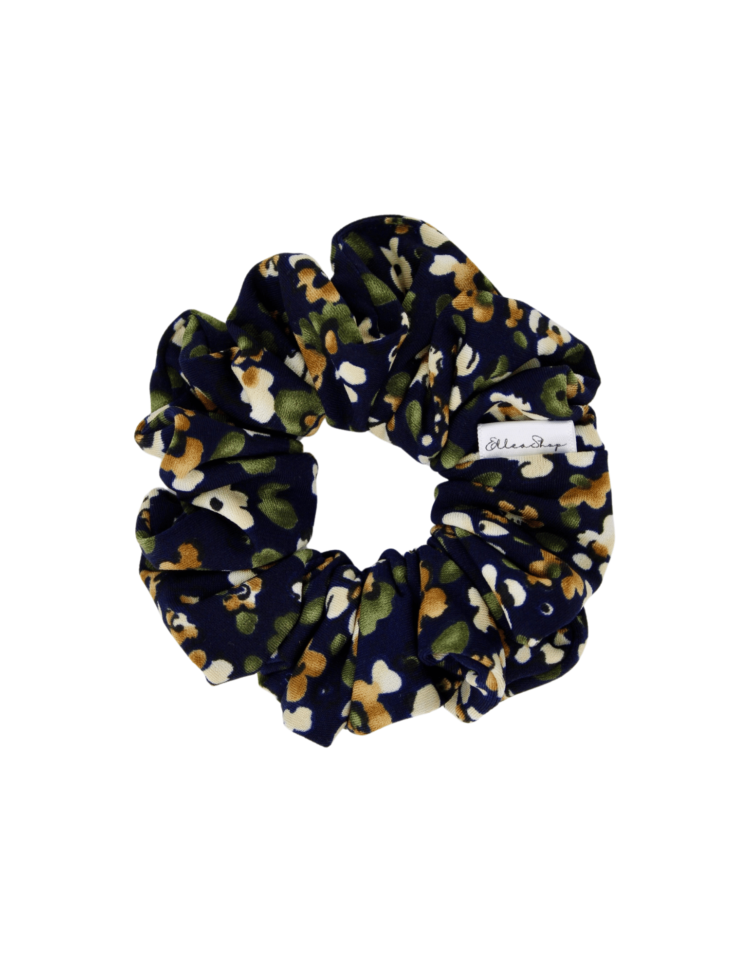 Navy Garden Scrunchie - ElleaShop