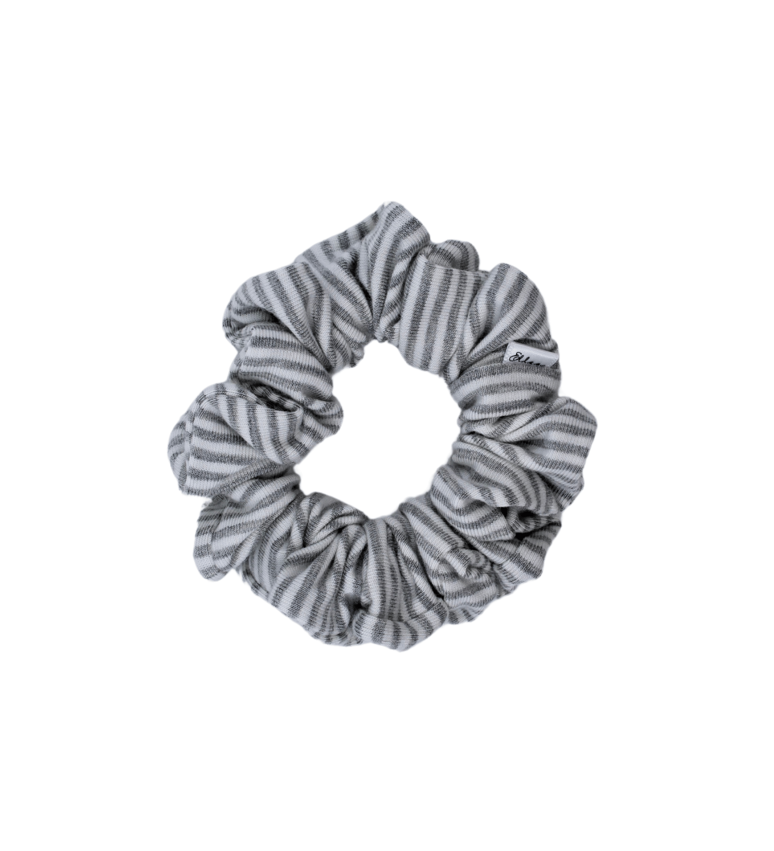 Grey Stripes Jersey Scrunchie