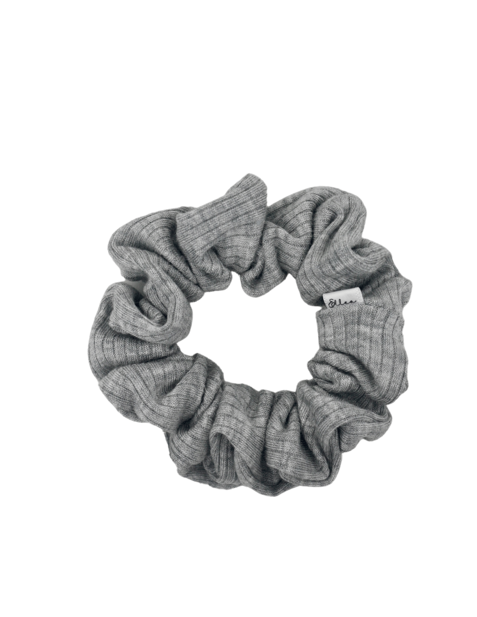 Grey Soft Ribbed Scrunchie - ElleaShop