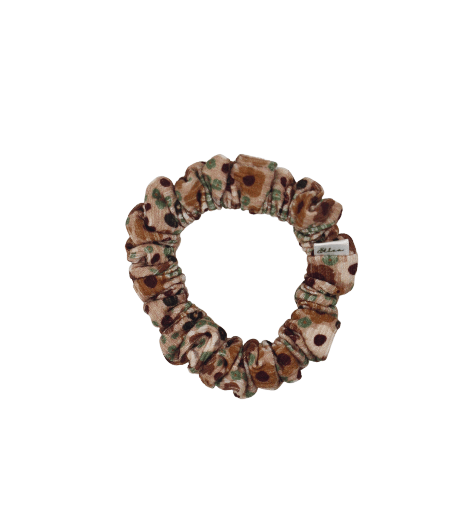 Ditsy Floral Ribbed Scrunchie - ElleaShop