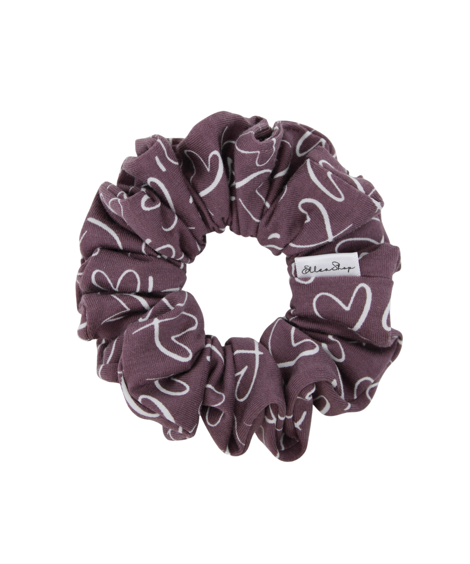 Purple Hearts Scrunchie - ElleaShop