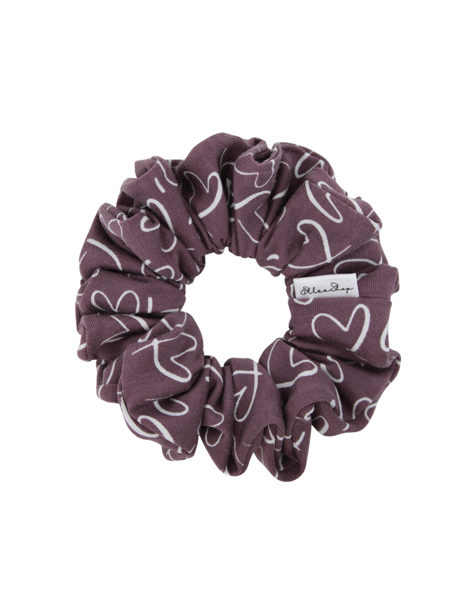 Purple Hearts Scrunchie - ElleaShop