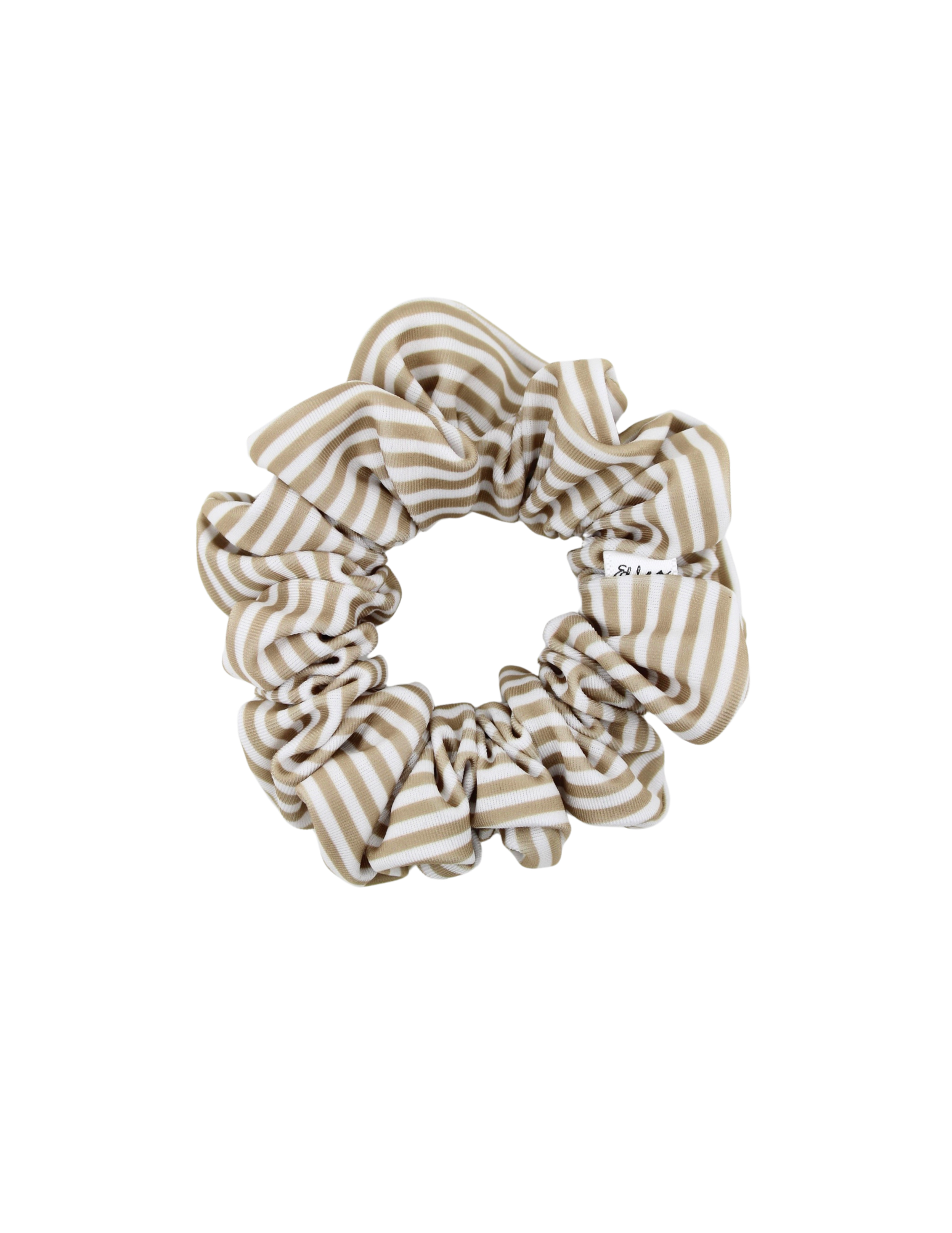 Beige Stripes Sport Scrunchie - ElleaShop