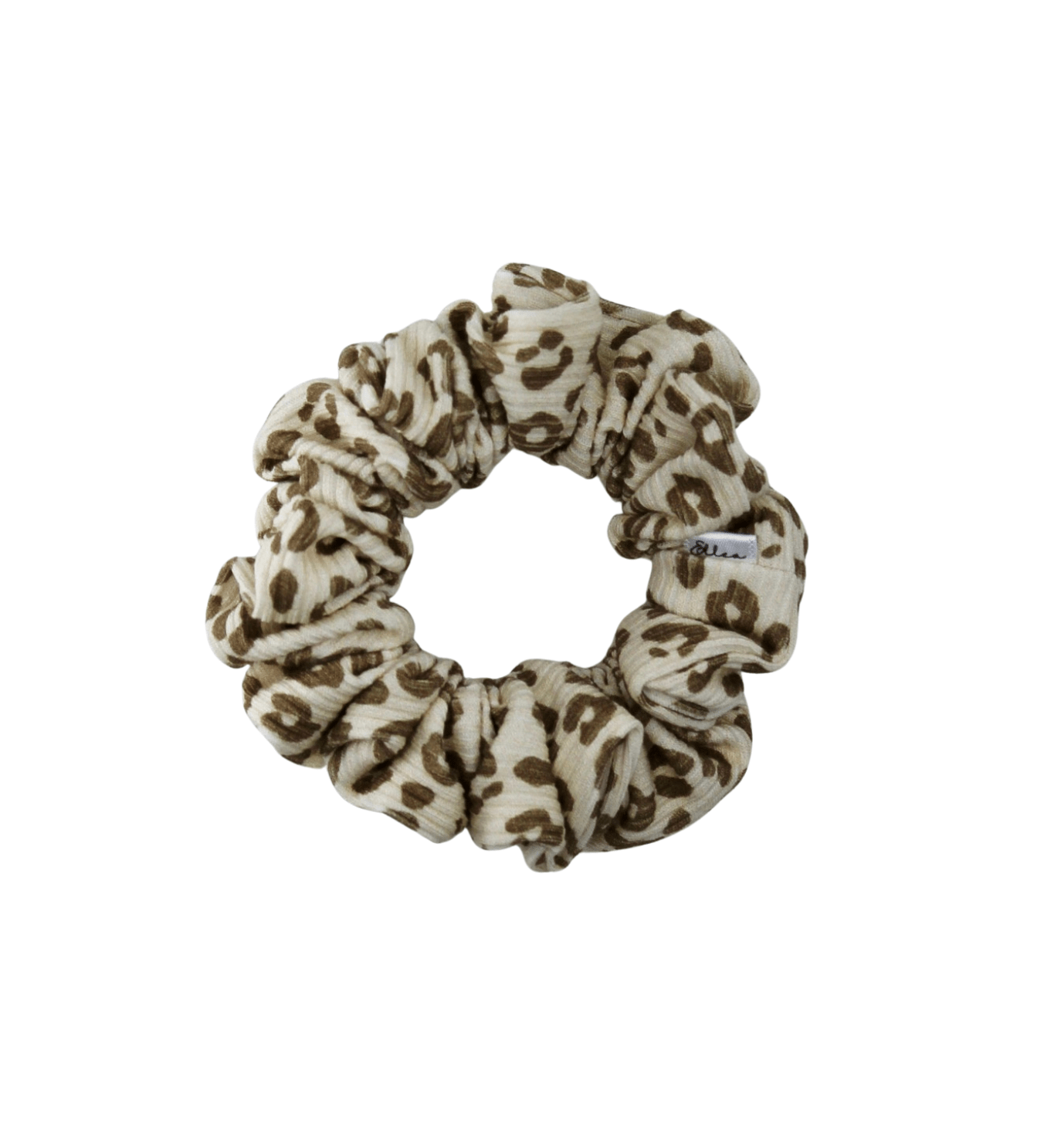 Leopard Ribbed Scrunchie