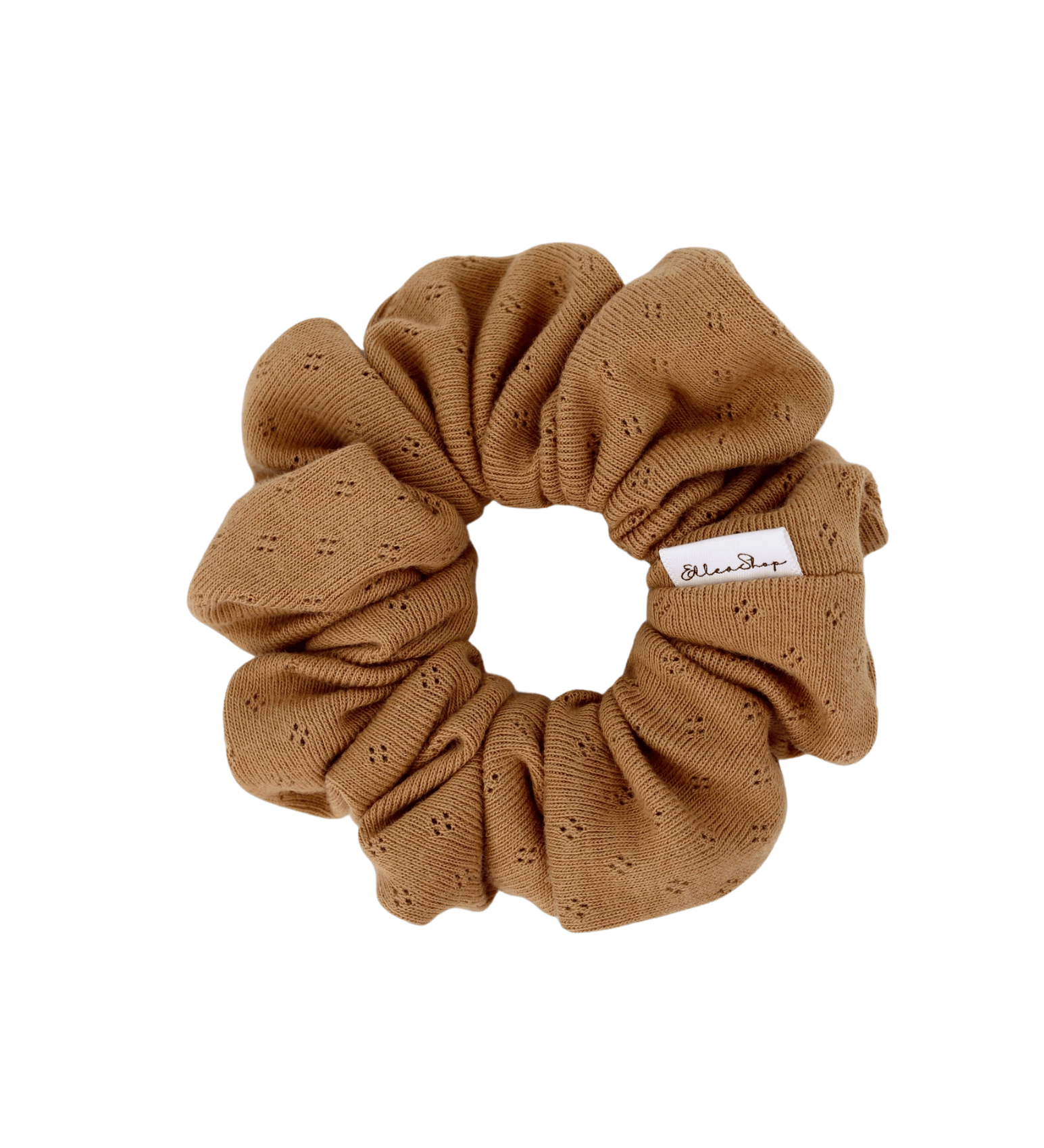 Cozy Chai Pointelle Scrunchie - ElleaShop