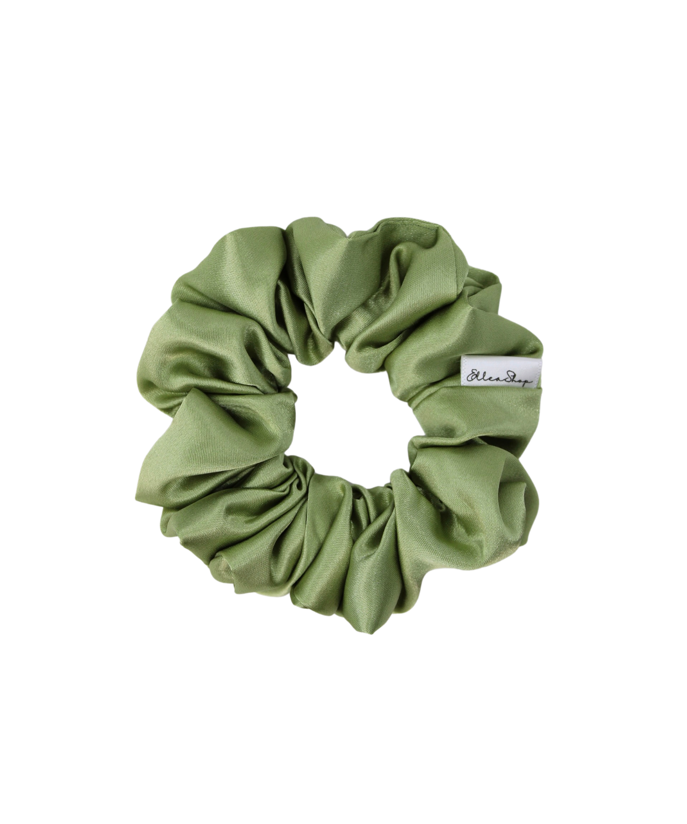 Mint Shiny Satin Scrunchie