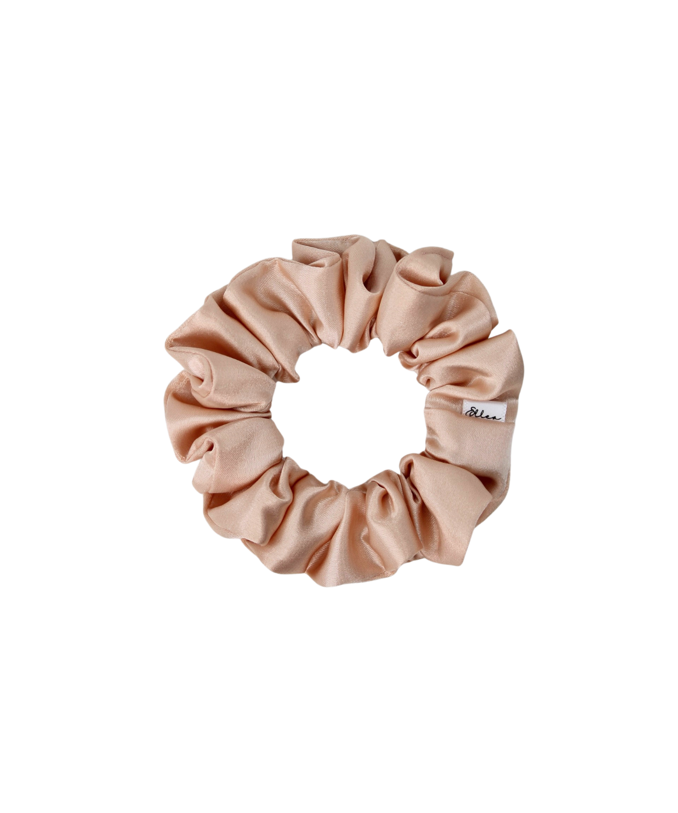 Frosted Peach Shiny Satin Scrunchie