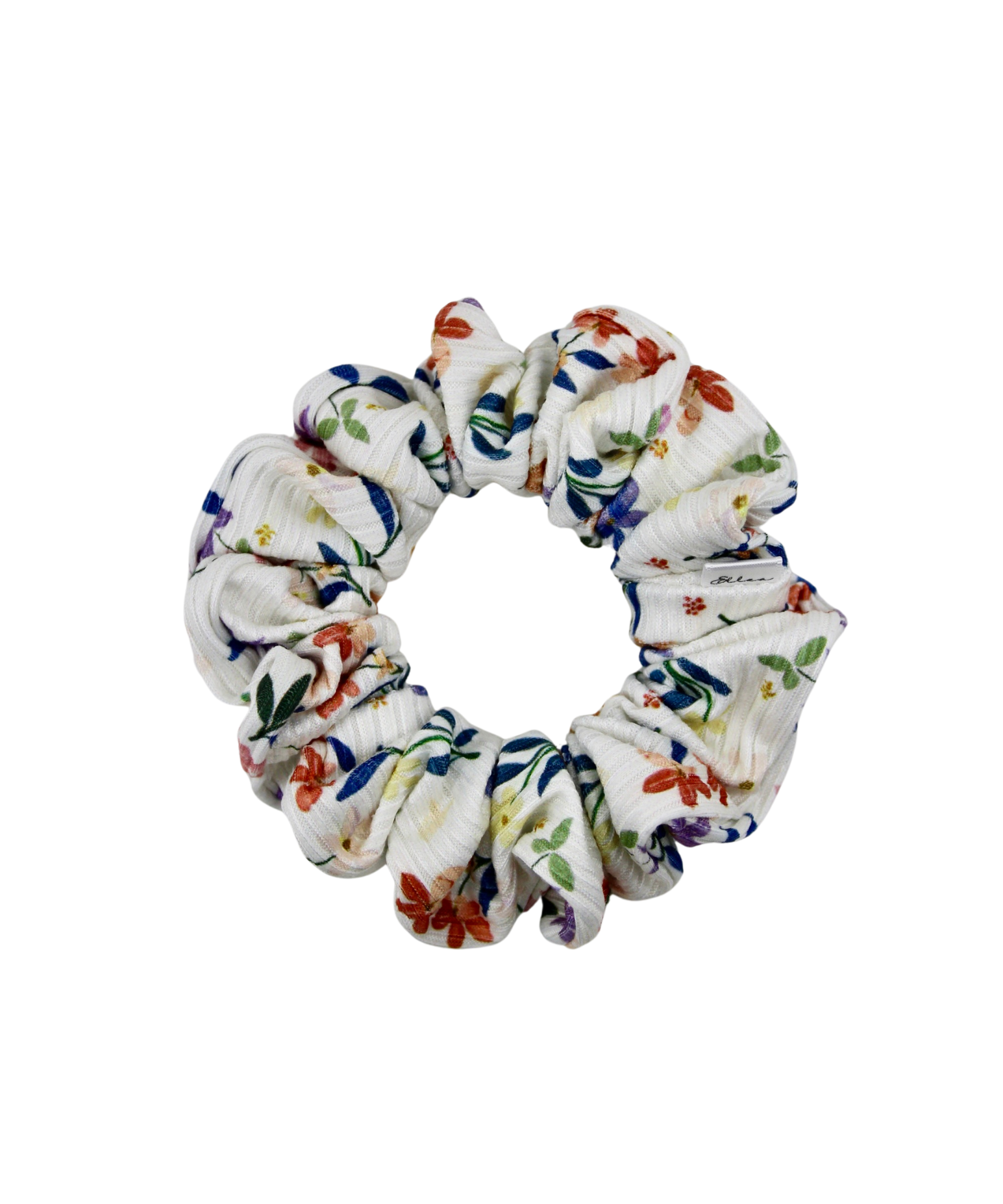 Wildflower Bloom Ribbed Scrunchie - ElleaShop