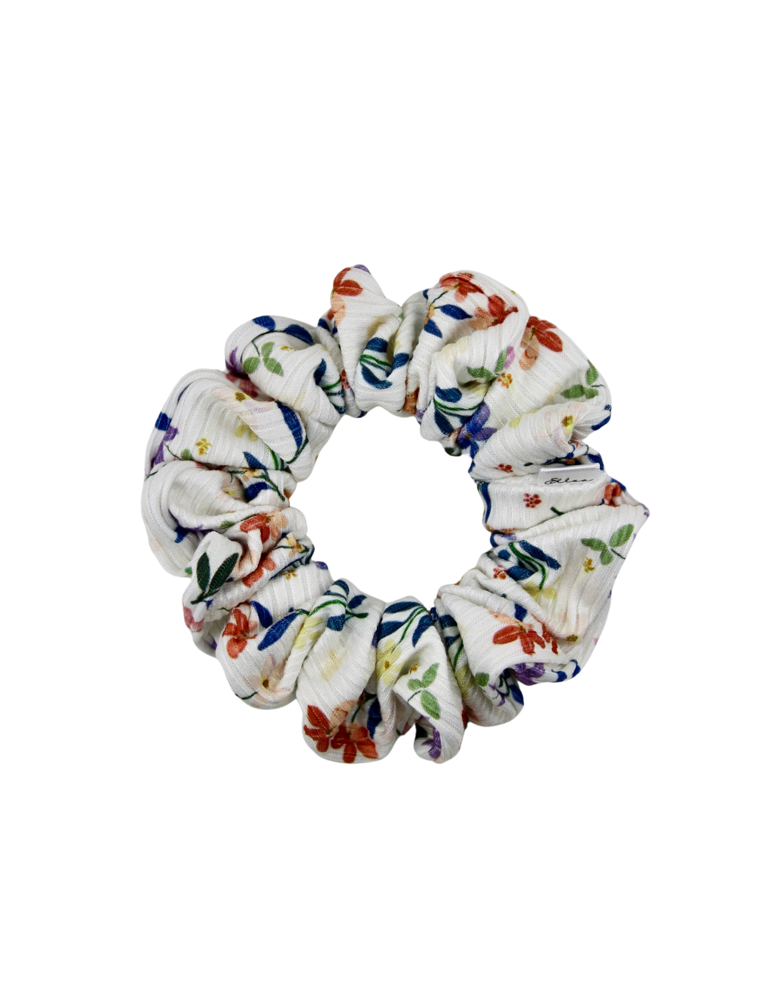 Wildflower Bloom Ribbed Scrunchie - ElleaShop