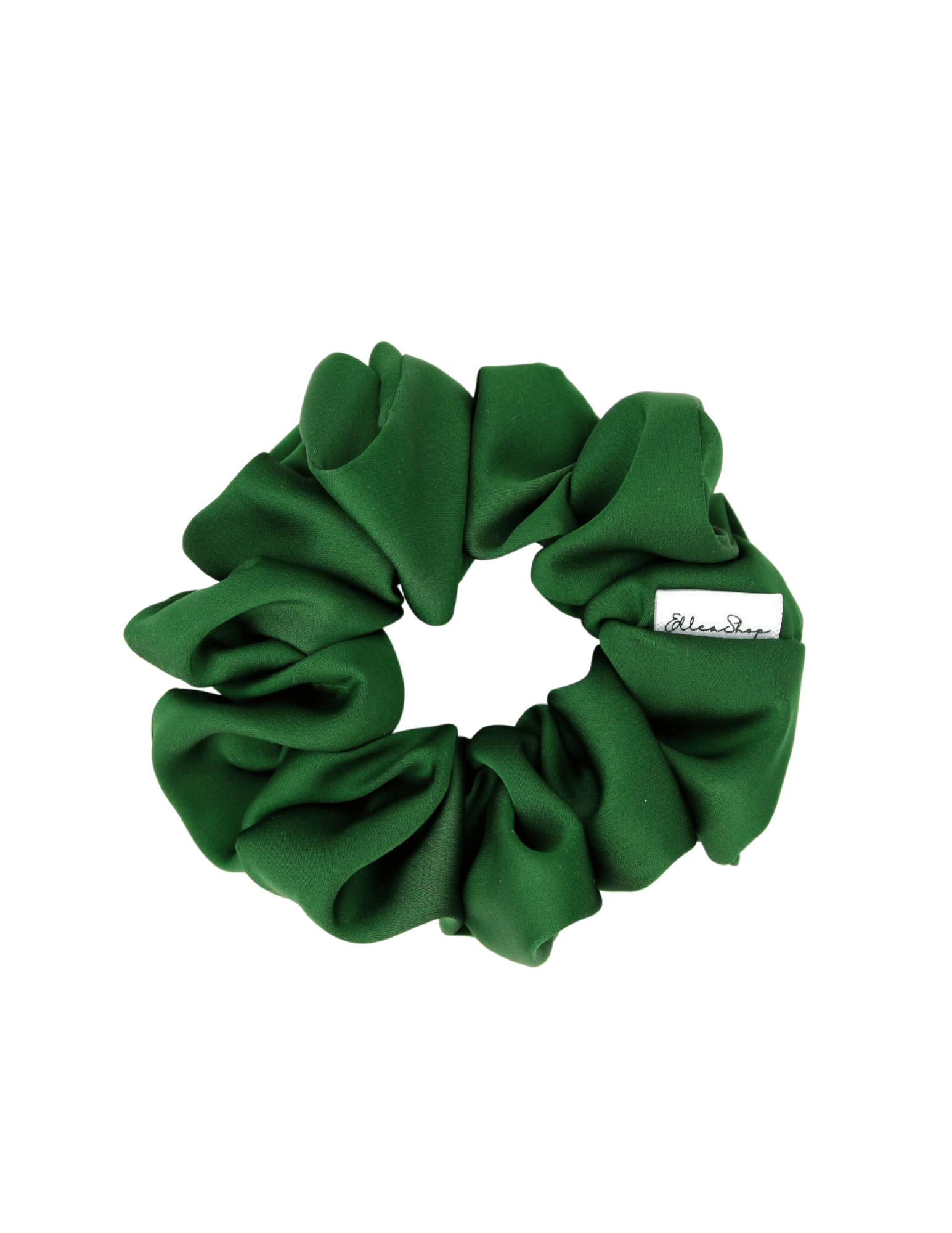 Evergreen Satin Scrunchie - ElleaShop