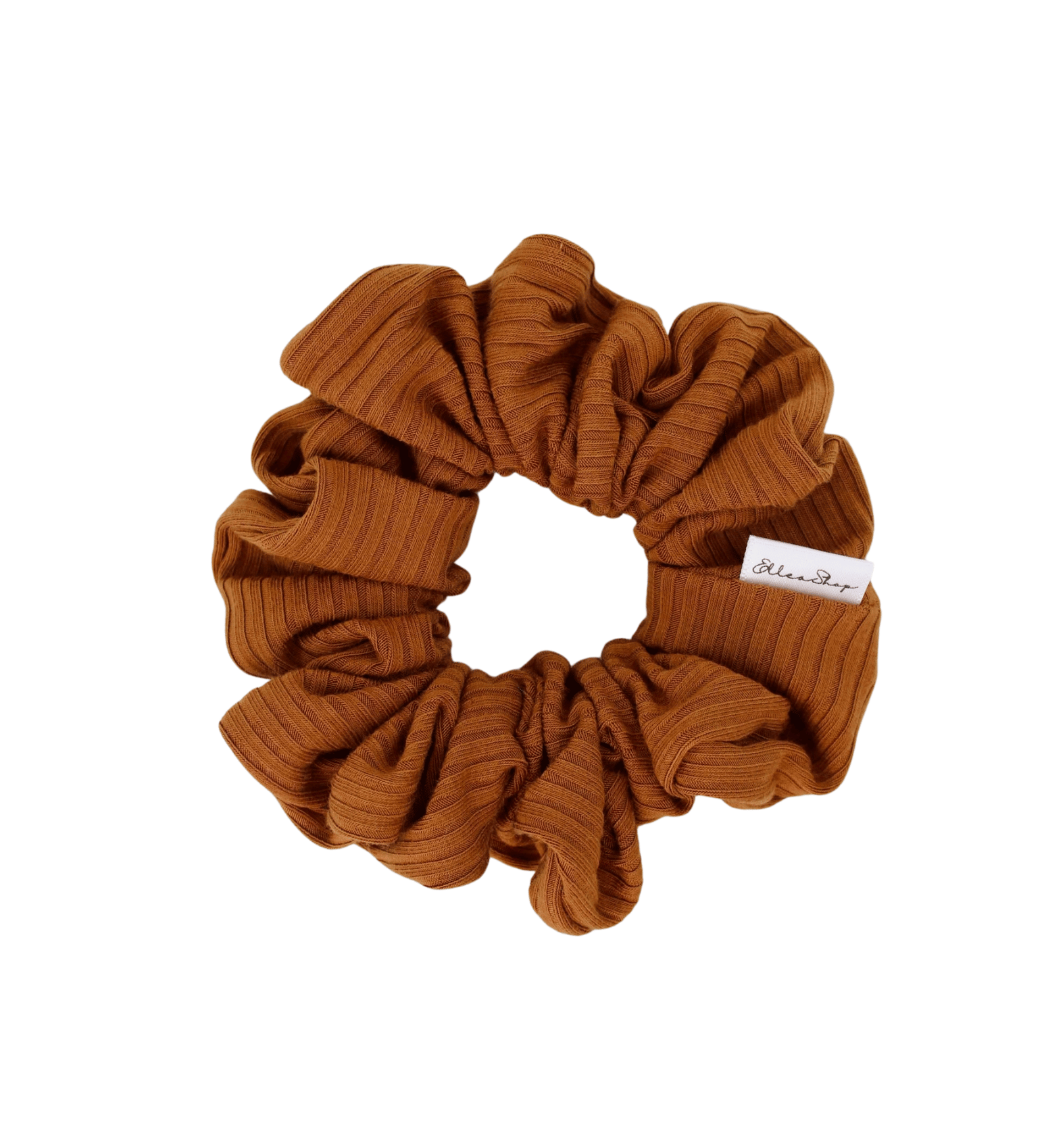 Cinnamon Spice Ribbed Scrunchie - ElleaShop