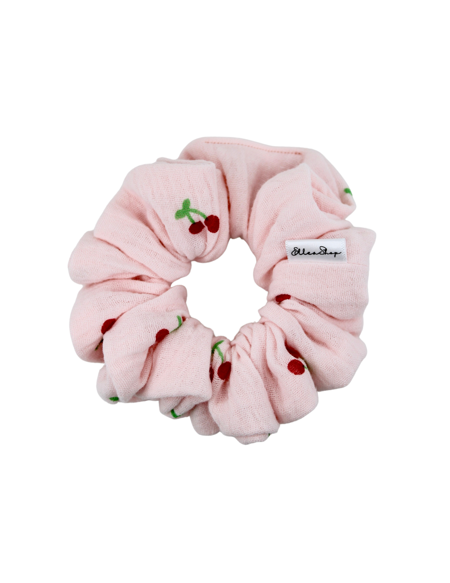 Cherry Pompom Scrunchie - ElleaShop