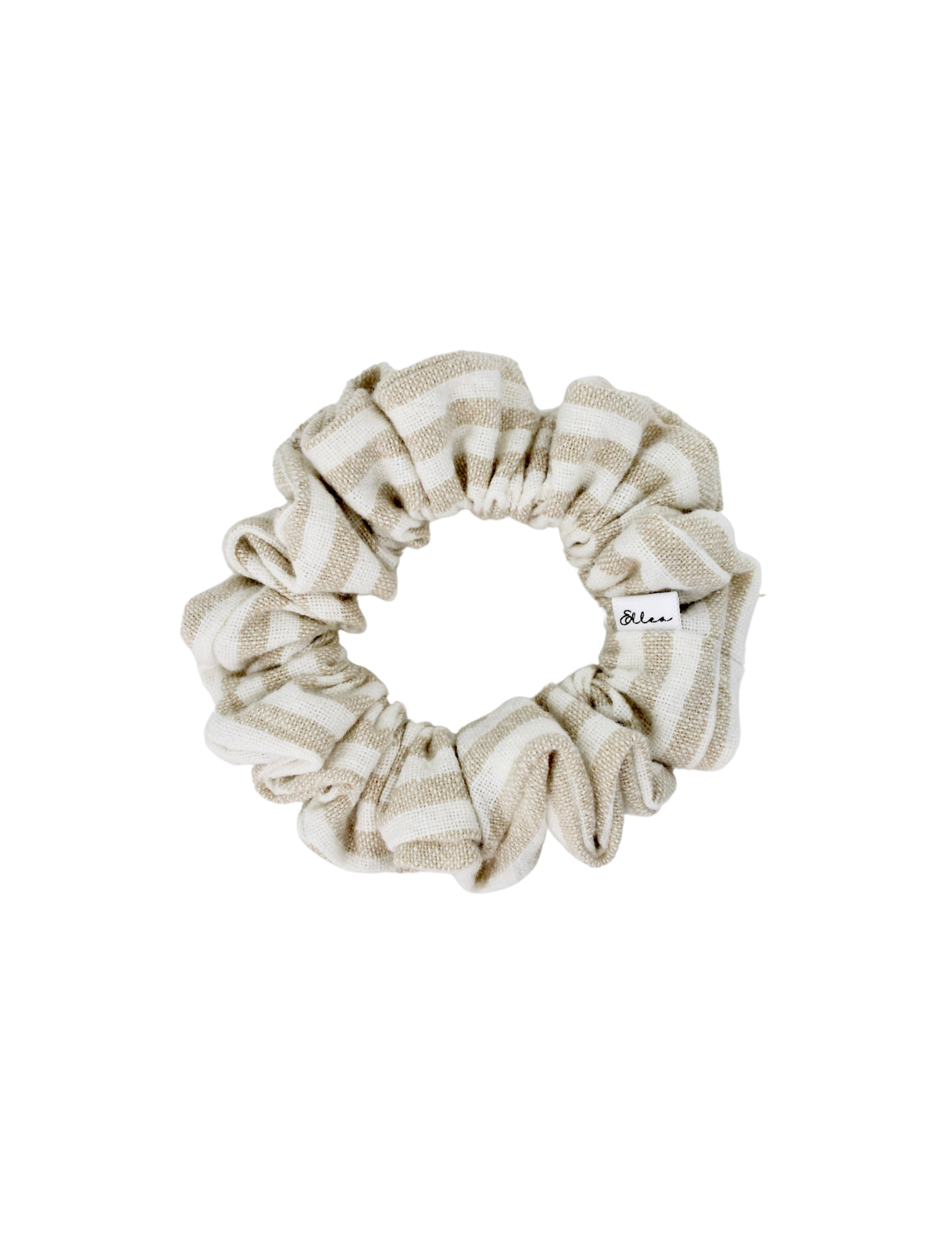 Oatmeal Mist Linen Scrunchie - ElleaShop