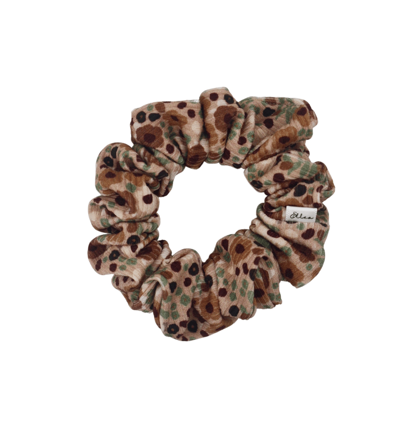 Ditsy Floral Ribbed Scrunchie - ElleaShop