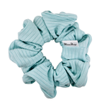 Caribbean Blue Ribbed Scrunchie - ElleaShop