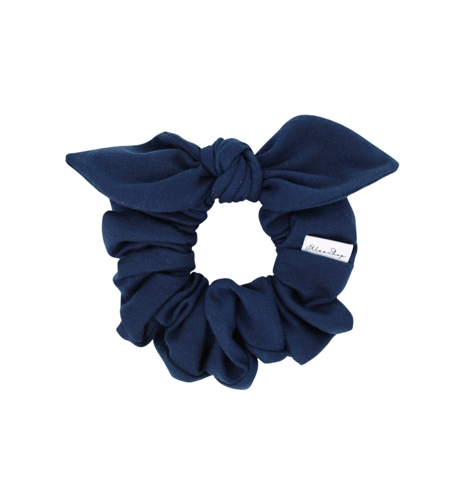 Navy Blue Bow Scrunchie - ElleaShop