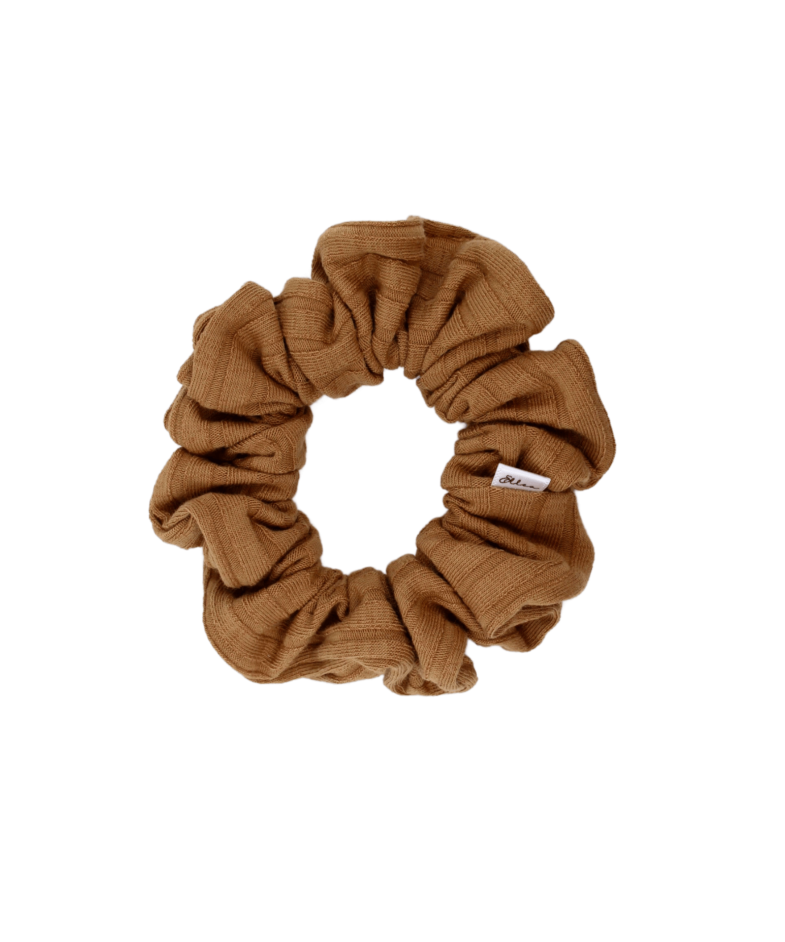 Caramel Wide Ribbed Scrunchie