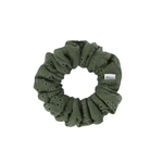 Khaki Eyelet Scrunchie - ElleaShop