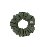 Khaki Eyelet Scrunchie - ElleaShop