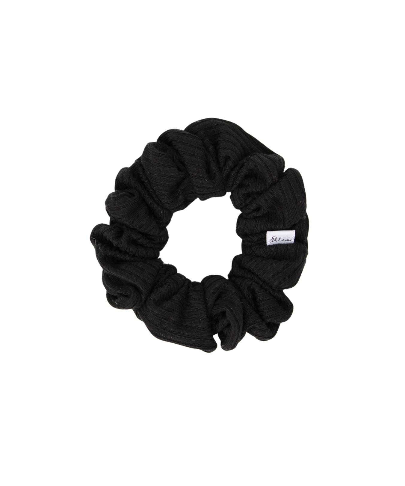 Black Soft Ribbed Scrunchie