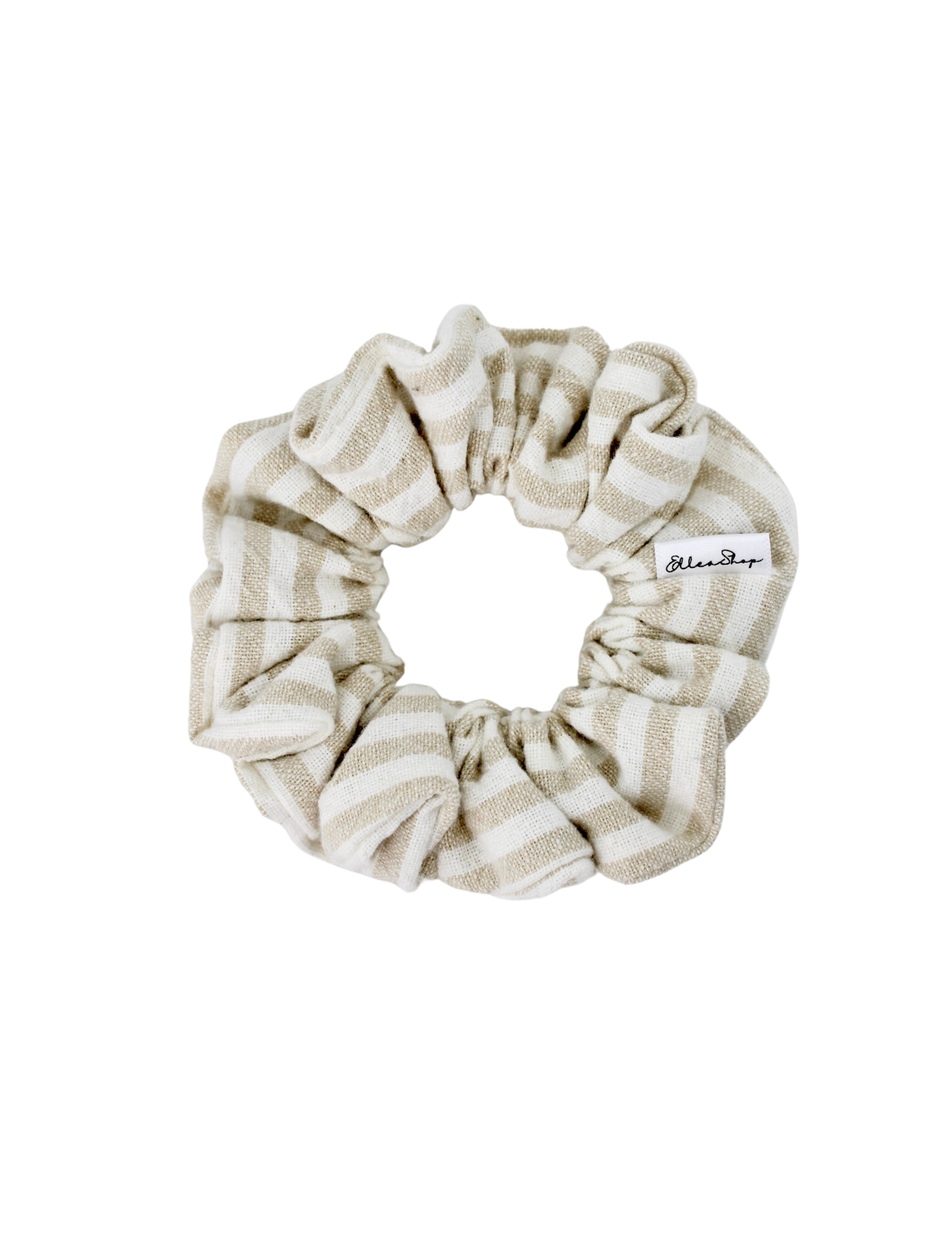 Oatmeal Mist Linen Scrunchie - ElleaShop