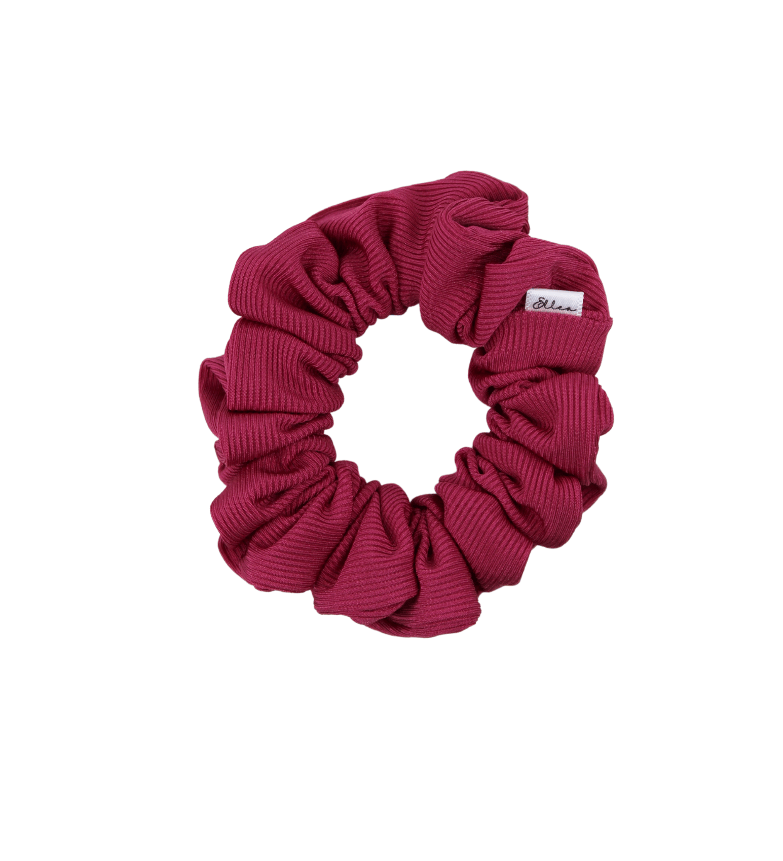 Raspberry Ribbed Sport Scrunchie - ElleaShop