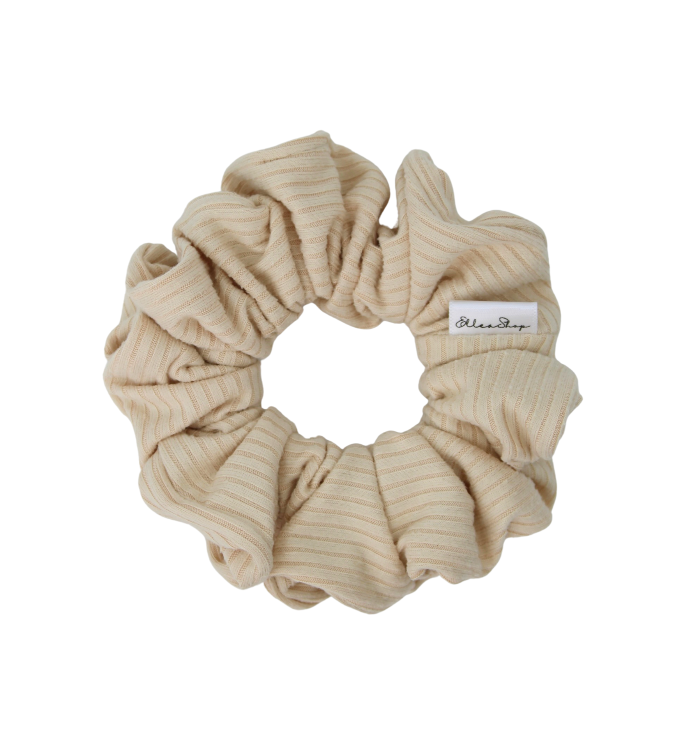 Eggnog Soft Ribbed Scrunchie - ElleaShop