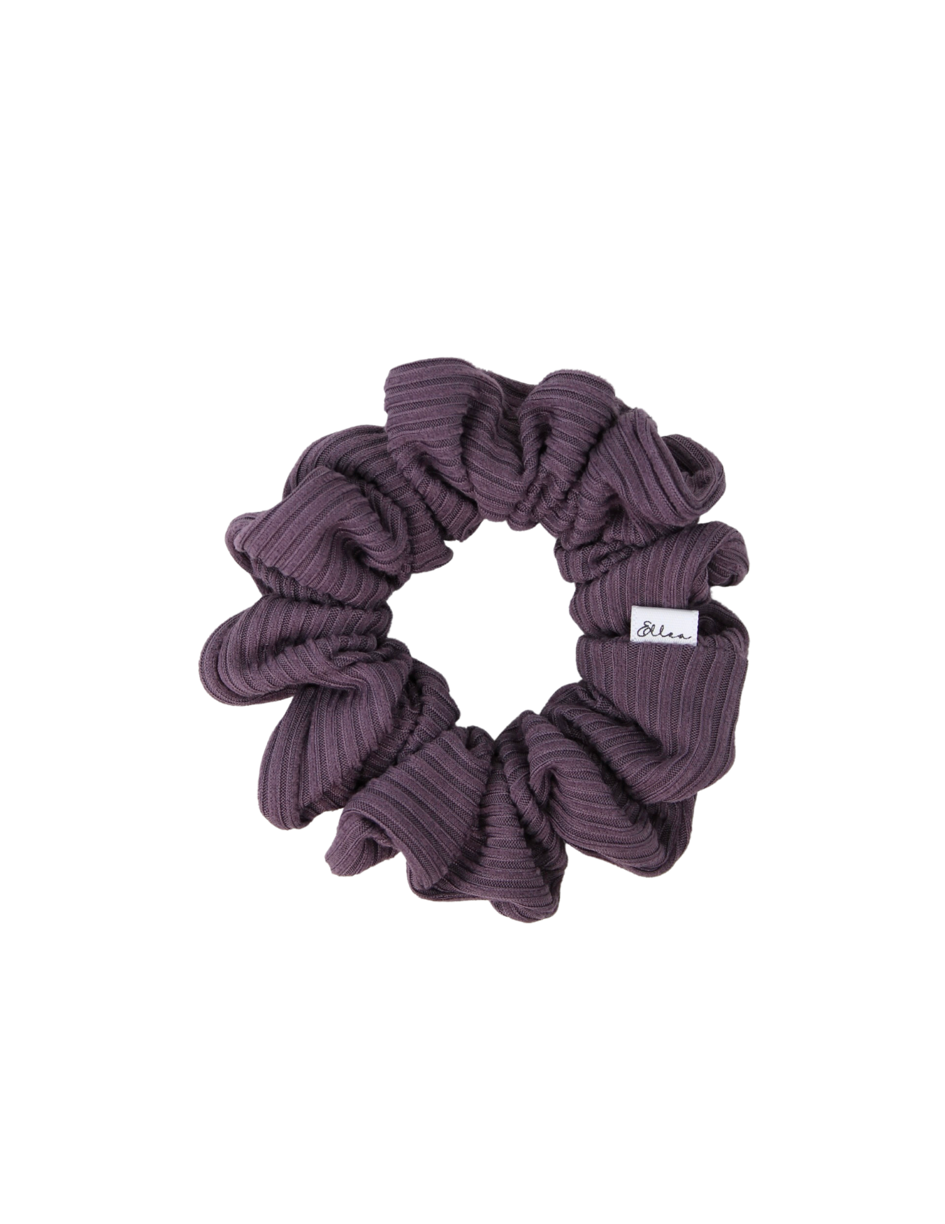Eggplant Soft Ribbed Scrunchie - ElleaShop