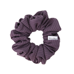 Eggplant Soft Ribbed Scrunchie - ElleaShop