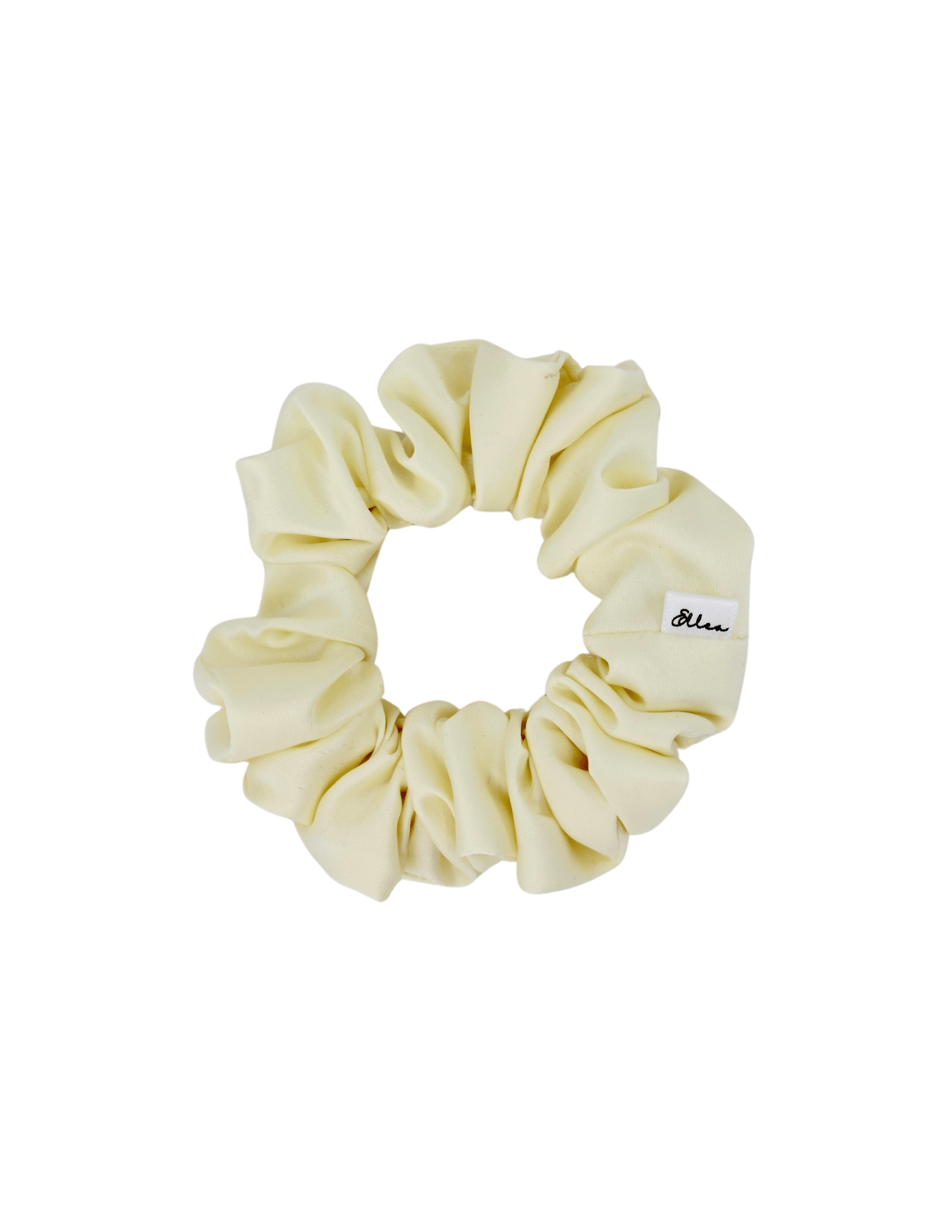 Vanilla Pearl Satin Scrunchie - ElleaShop