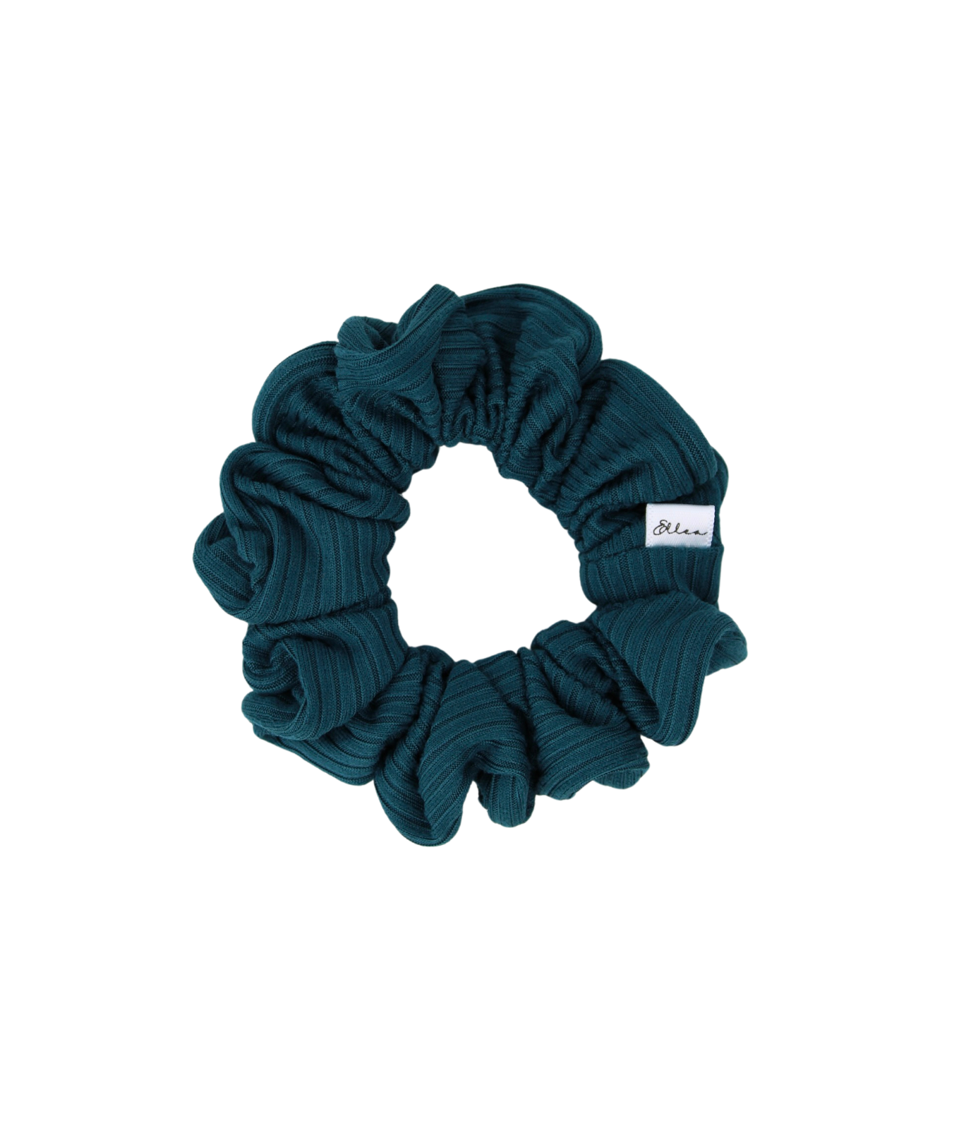Peacock Soft Ribbed Scrunchie - ElleaShop