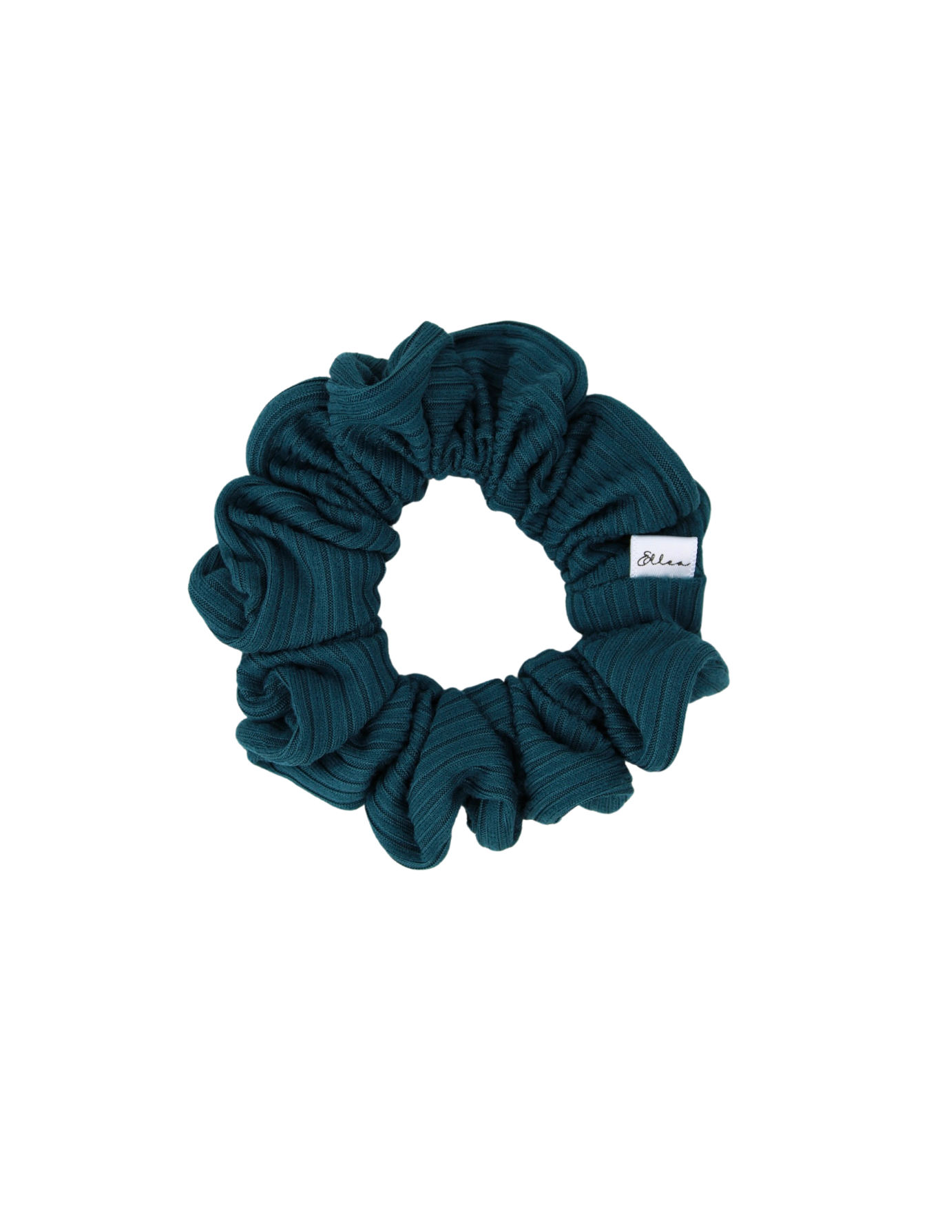 Peacock Soft Ribbed Scrunchie - ElleaShop