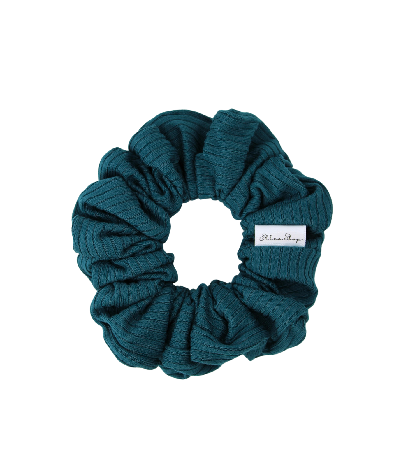 Peacock Soft Ribbed Scrunchie - ElleaShop