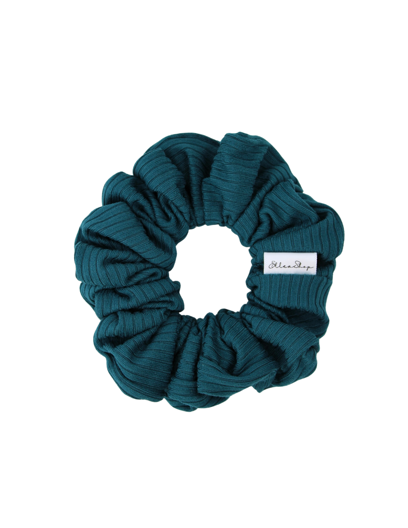 Peacock Soft Ribbed Scrunchie - ElleaShop