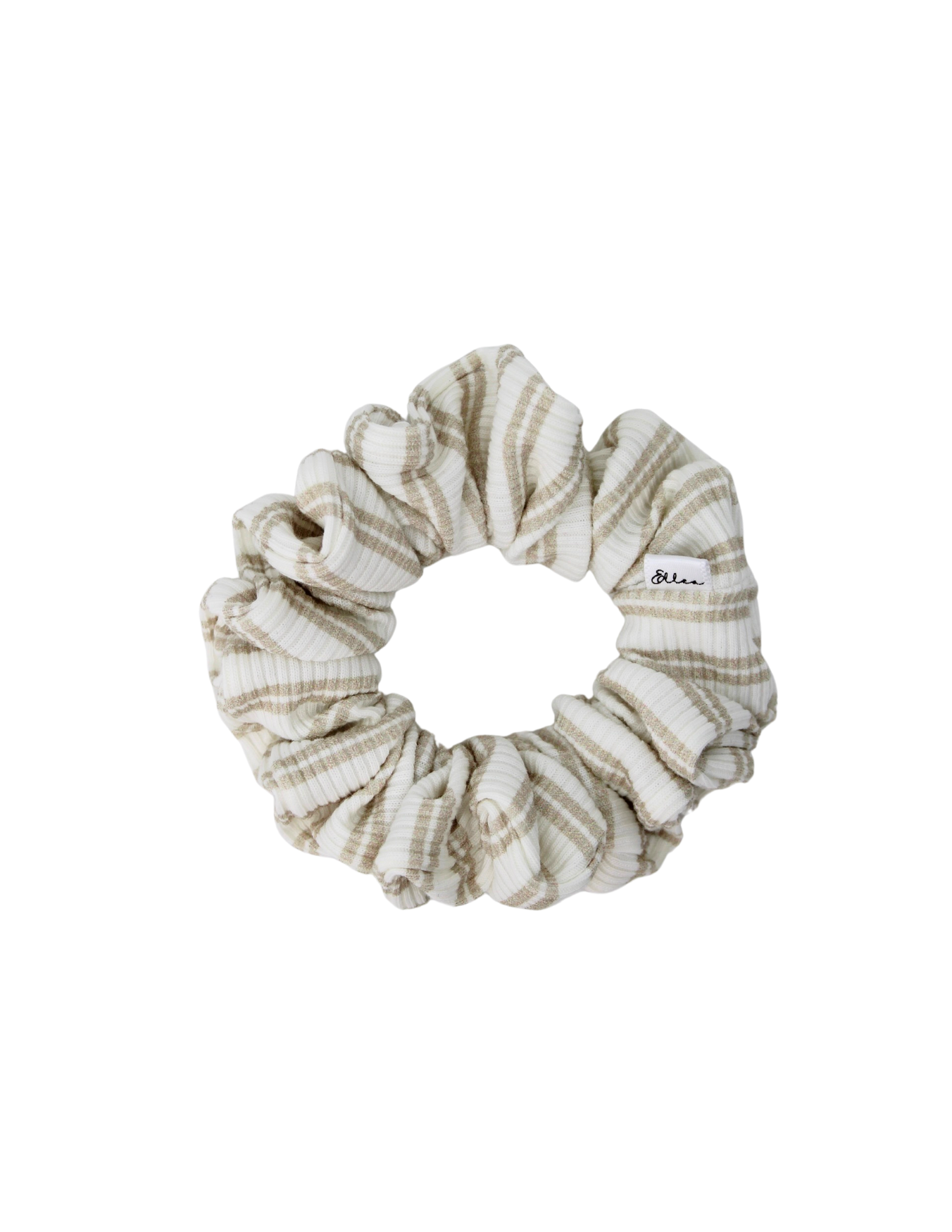Creamy Stripe Scrunchie - ElleaShop