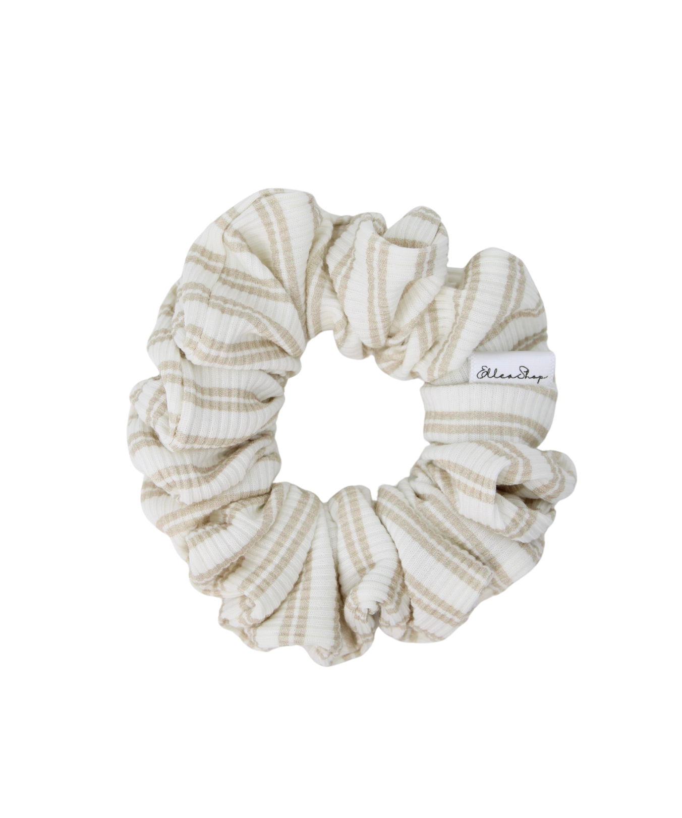 Creamy Stripe Scrunchie - ElleaShop