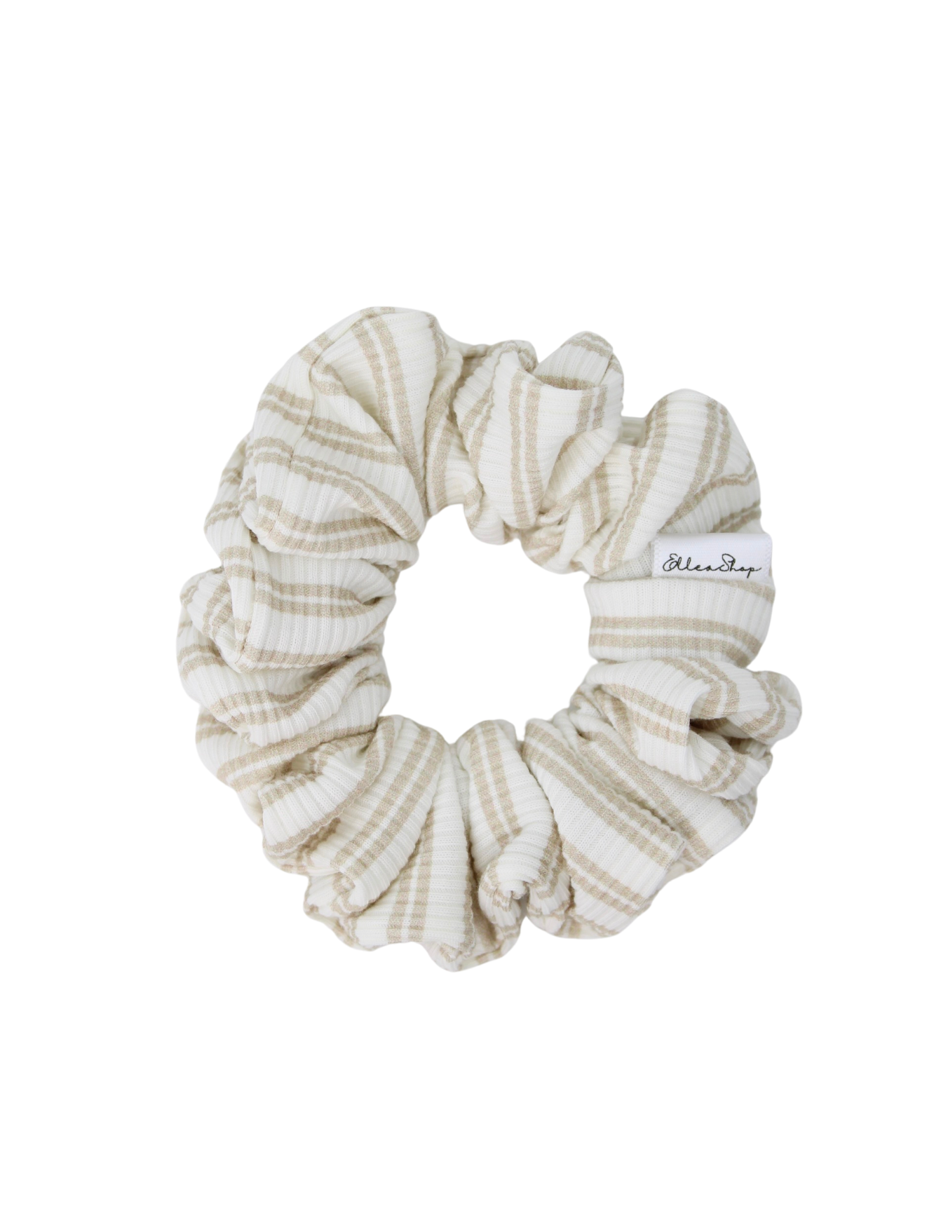 Creamy Stripe Scrunchie - ElleaShop
