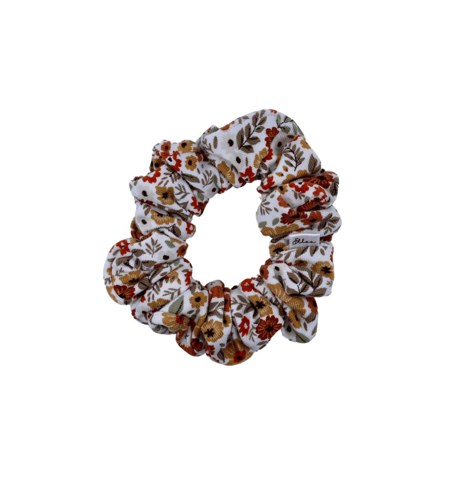 Flowers Rust Scrunchie