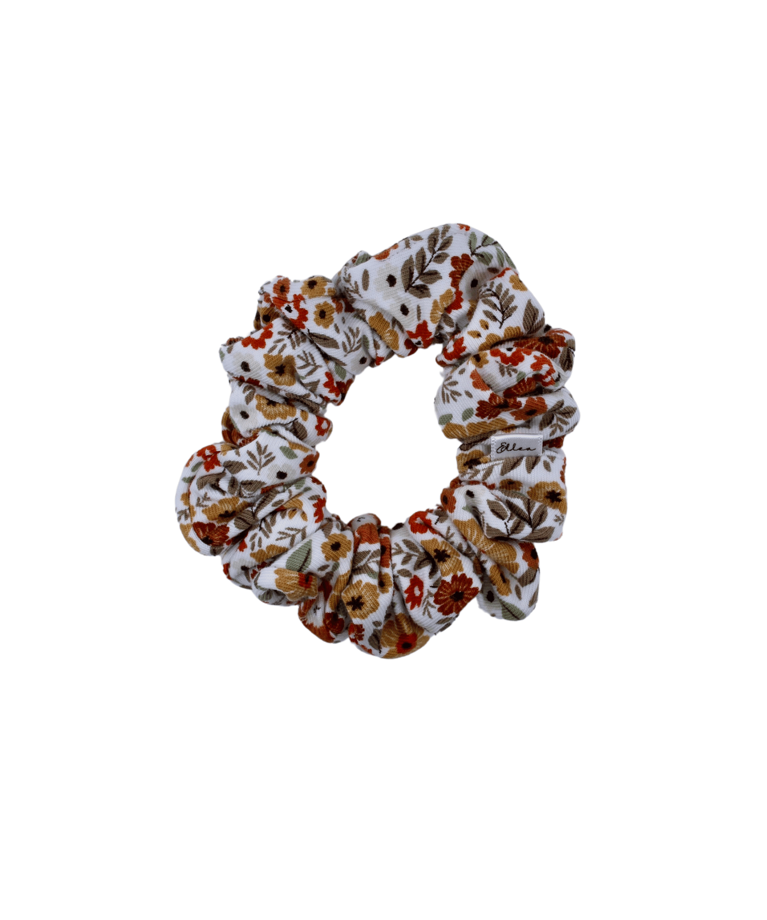 Flowers Rust Scrunchie