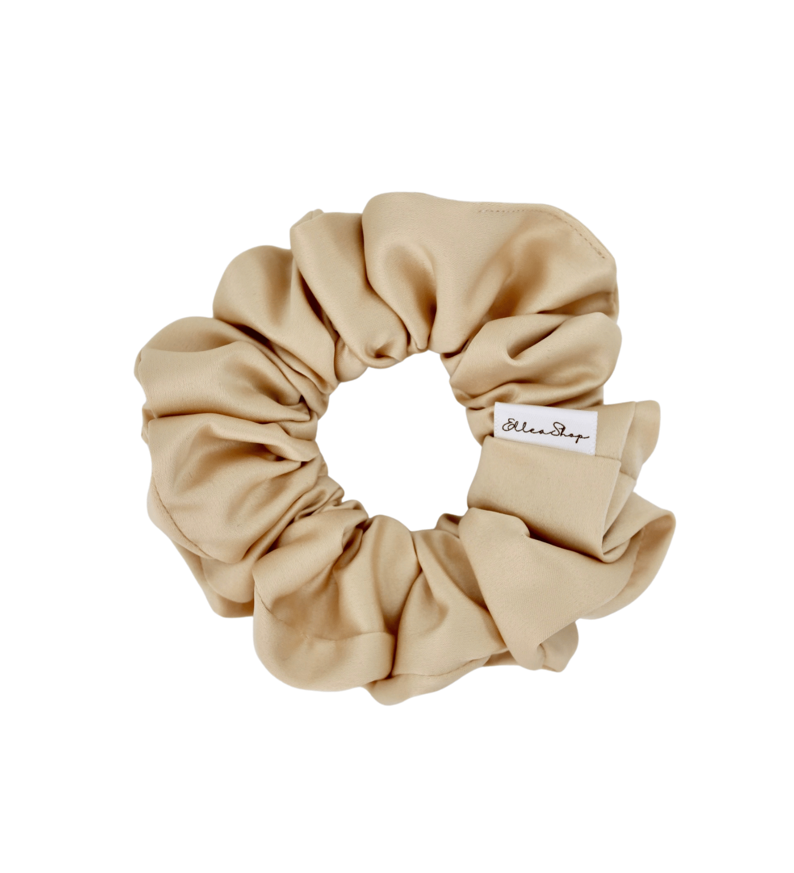 Champagne Blush Satin Scrunchie - ElleaShop