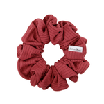 Raspberry Soft Ribbed Scrunchie - ElleaShop