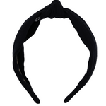 Black Muslin Knotted Headband - ElleaShop