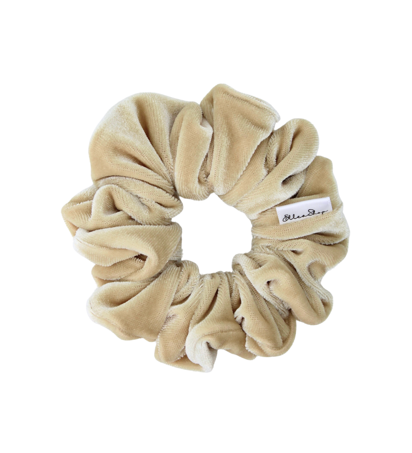 Champagne Velvet Scrunchie - ElleaShop