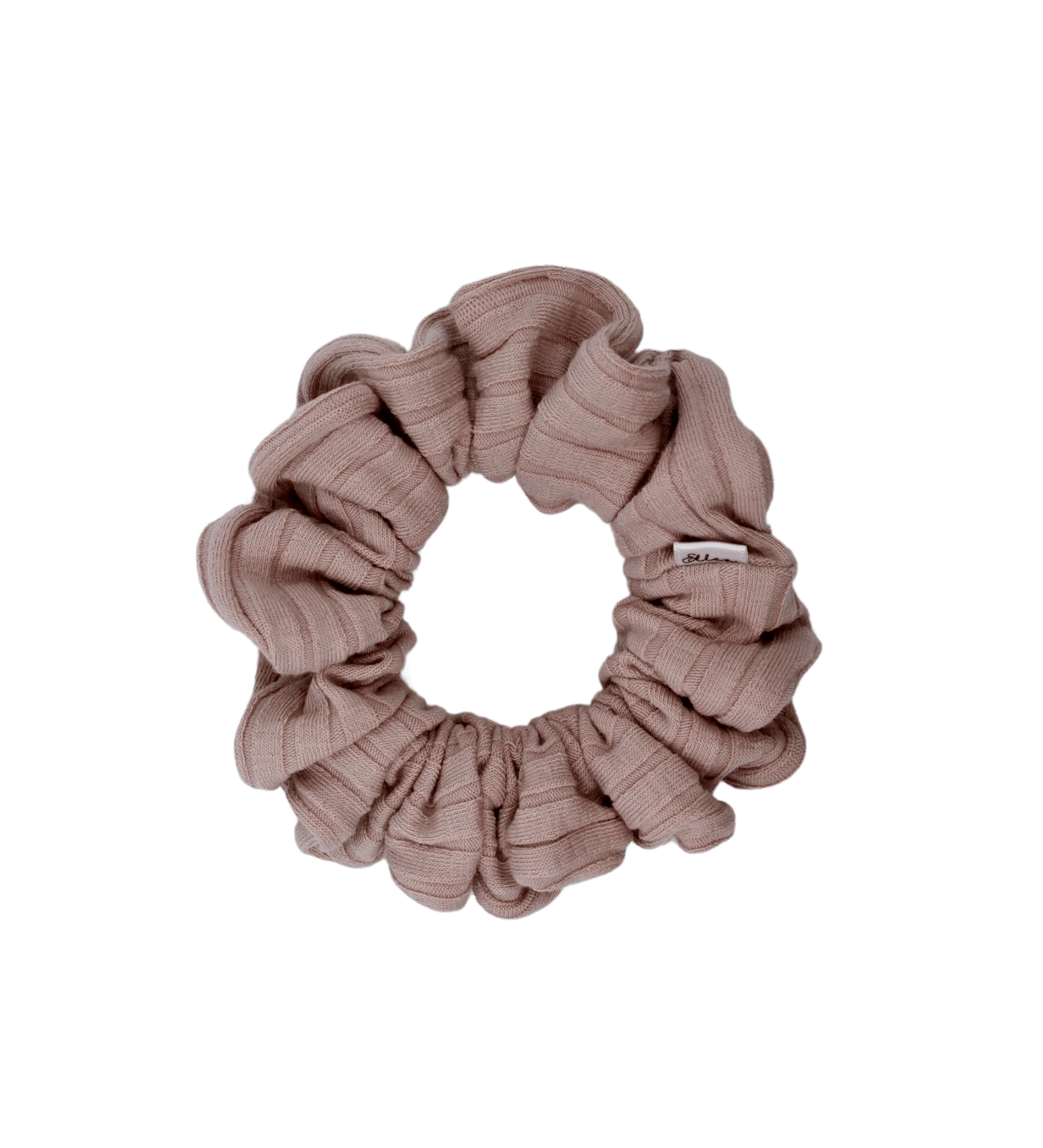 Pink Wide Ribbed Scrunchie