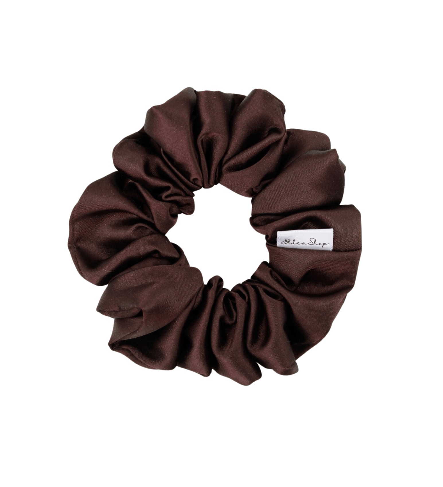 Brown Satin Scrunchie - ElleaShop