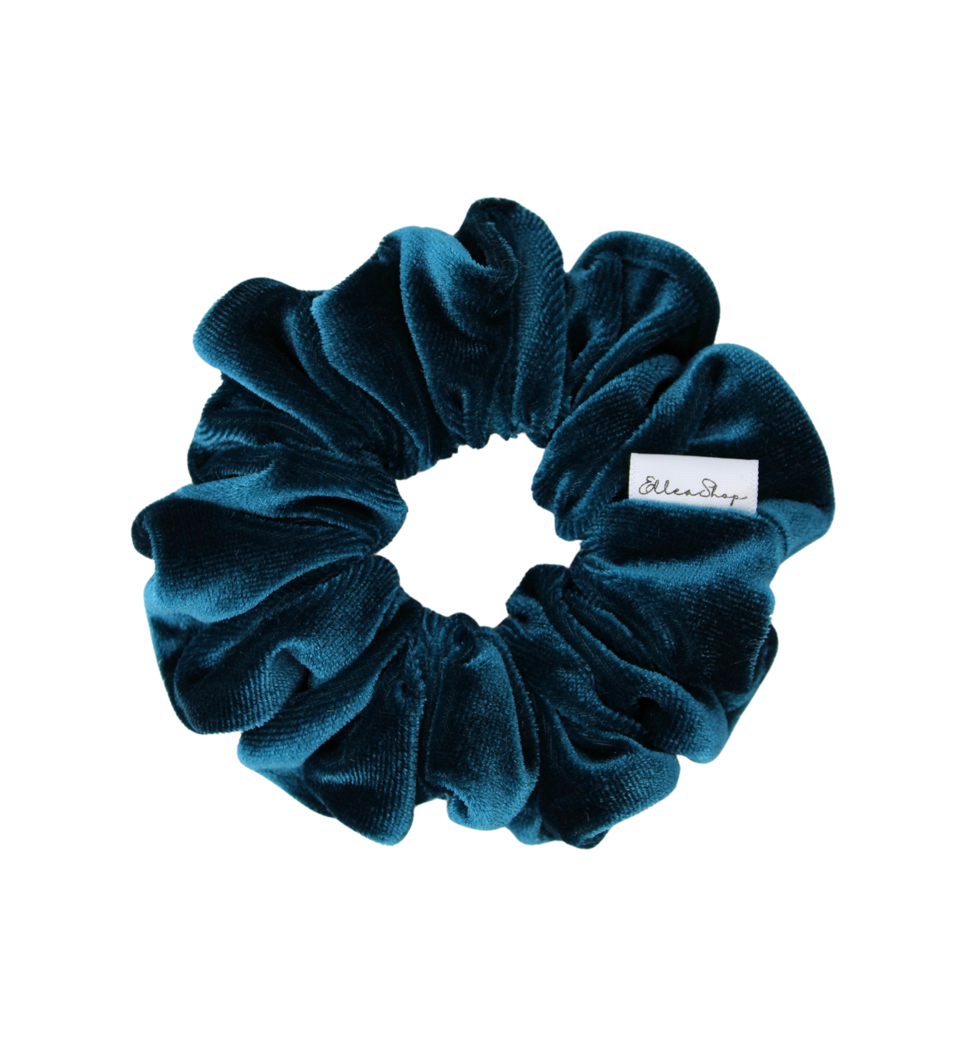 Teal Velvet Scrunchie - ElleaShop