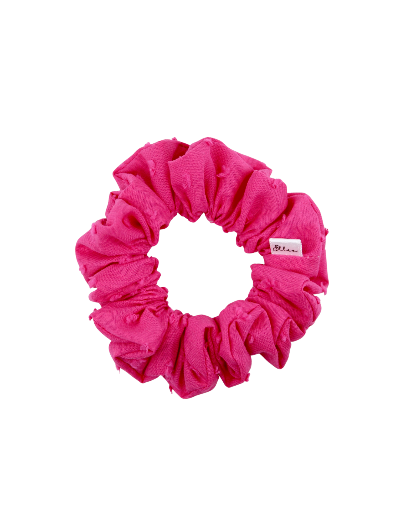 Hot Pink Swiss Dot Scrunchie - ElleaShop