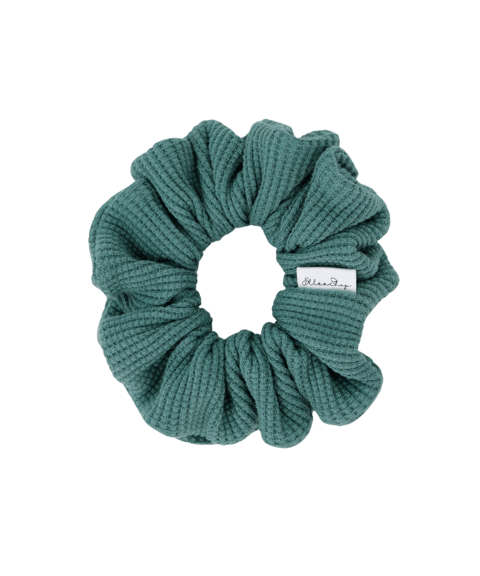 Teal Waffle Scrunchie - ElleaShop